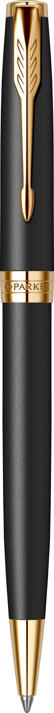 Подарочный набор: Шариковая ручка Parker Sonnet Core K528, Matte Black GT +  Ежедневник Premium, Black GS — фото 2